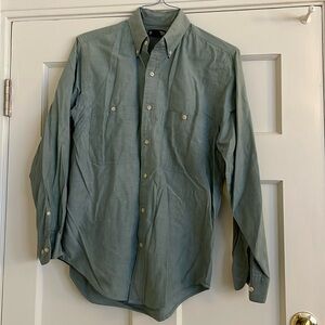 Lands end button up shirt, Light green